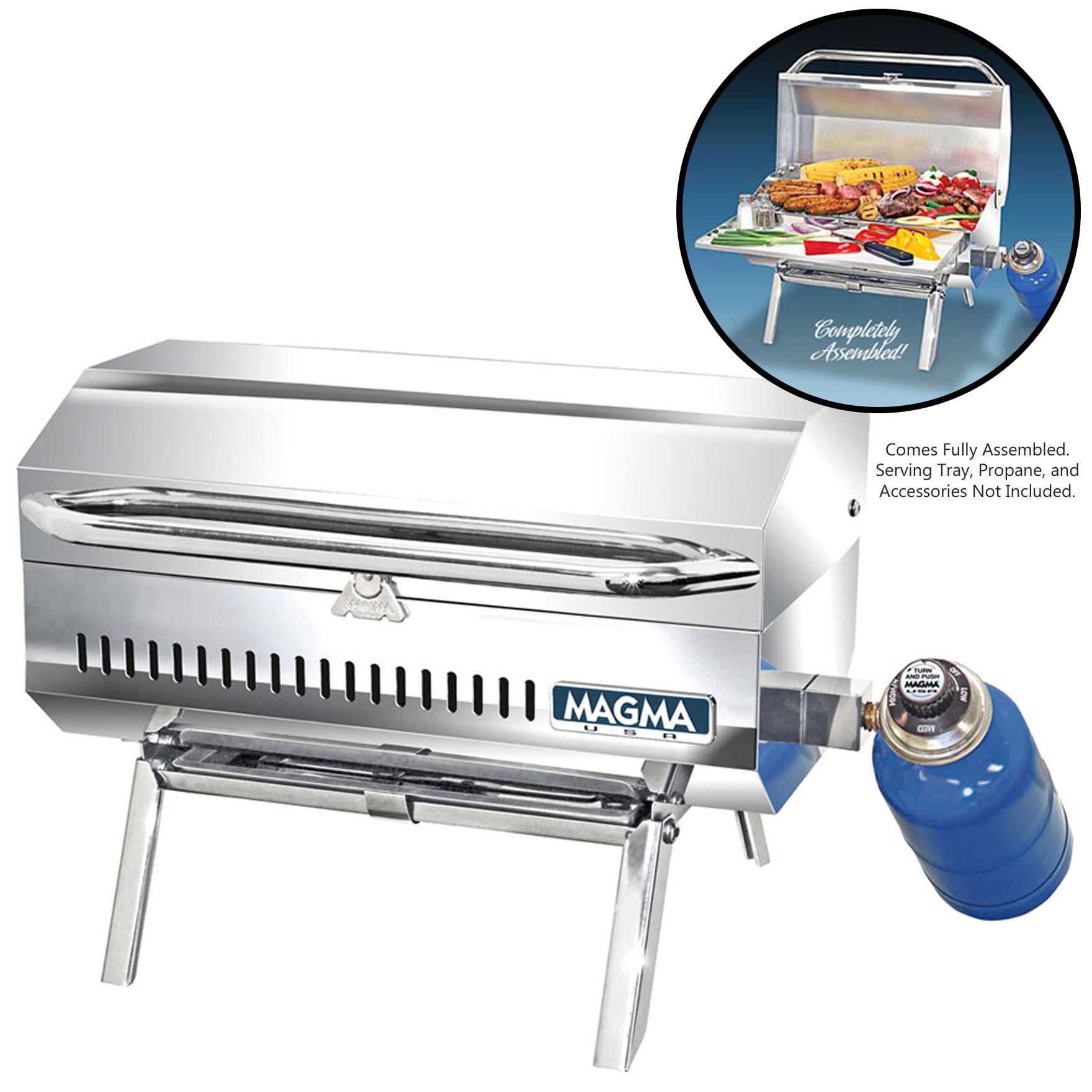 Udover mave Selv tak Magma A10-803 ChefsMate Propane Barbeque Gas Grill Boat RV Connoisseur  Marine – Fredwarner Marine & Outdoors