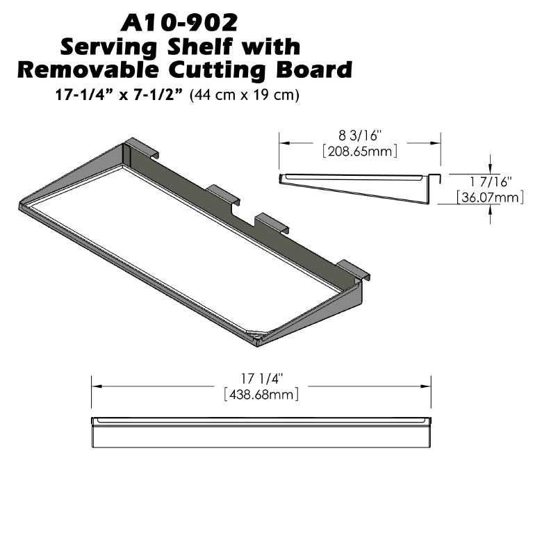 Magma Grills A10-902 Gourmet Grill Serving Shelf W// Removable Cutting Board