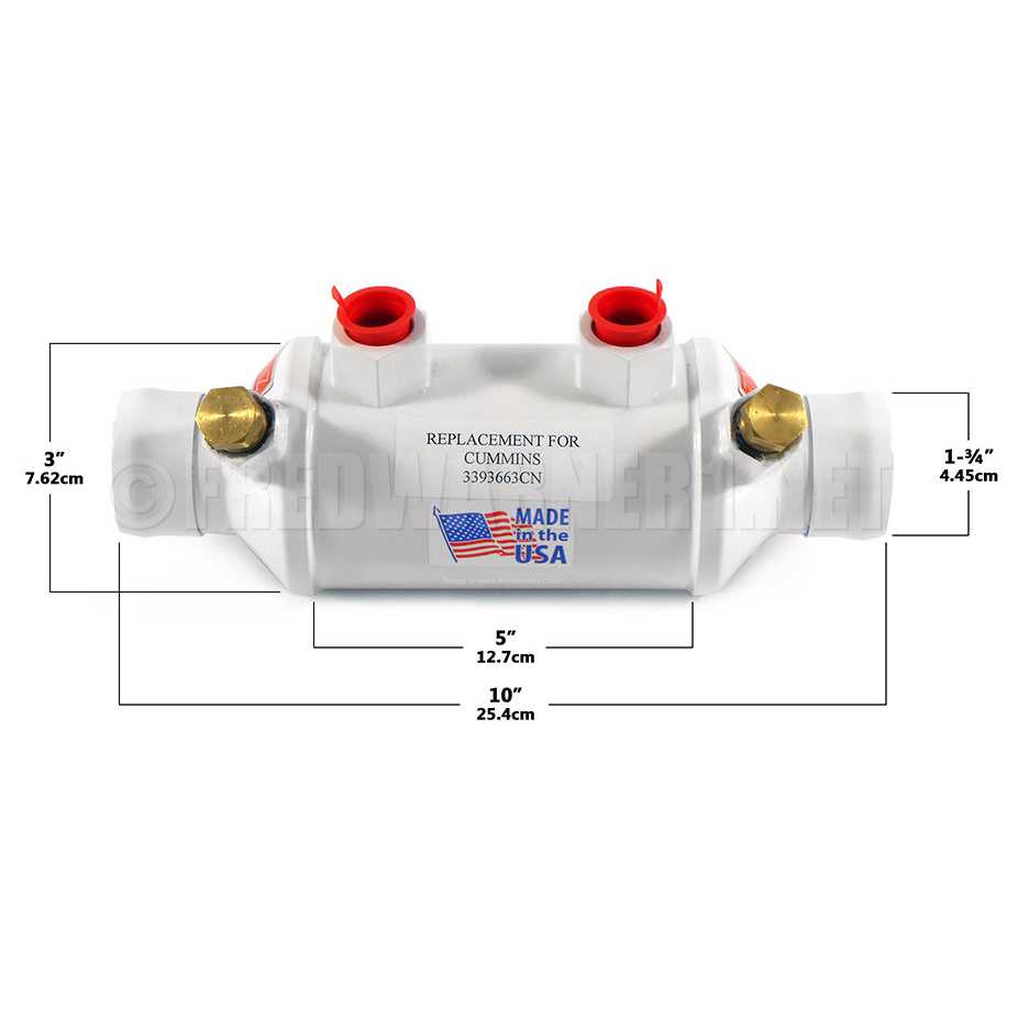 Cummins Marine Transmission Oil Cooler Seakamp 3393663 Diesel Copper