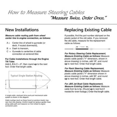 SeaStar SSCX15419 Xtreme Rack /& Pinion 19ft Boat Steering Cable Teleflex Marine